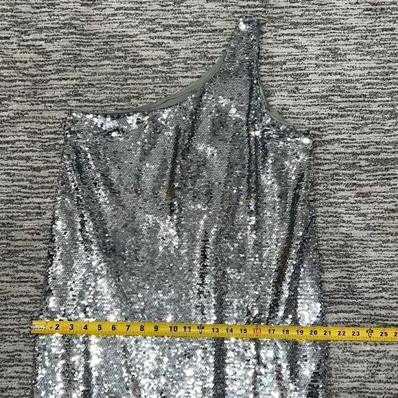NWT Anthropologie Maeve One-Shoulder Sequin Dress Medium - Picture 10 of 15